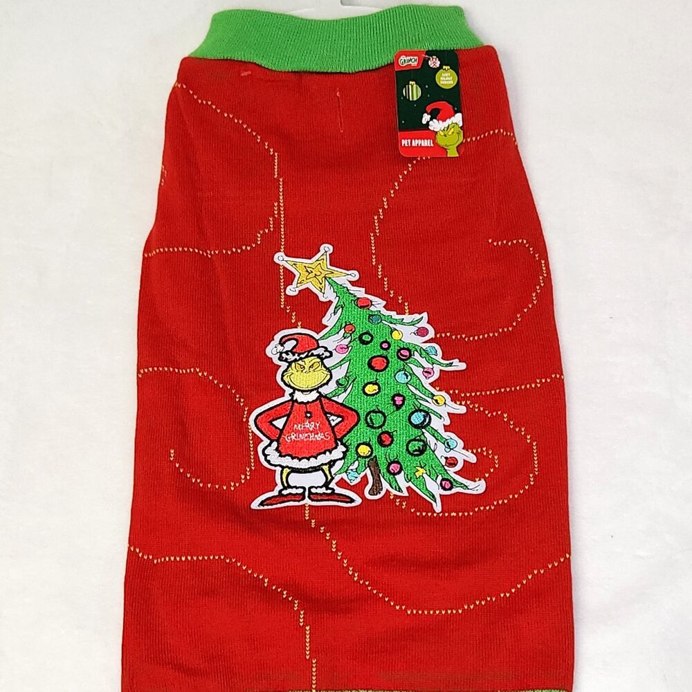 The Grinch: Holiday Ugly Sweater for Dogs, Large